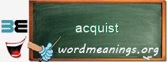 WordMeaning blackboard for acquist